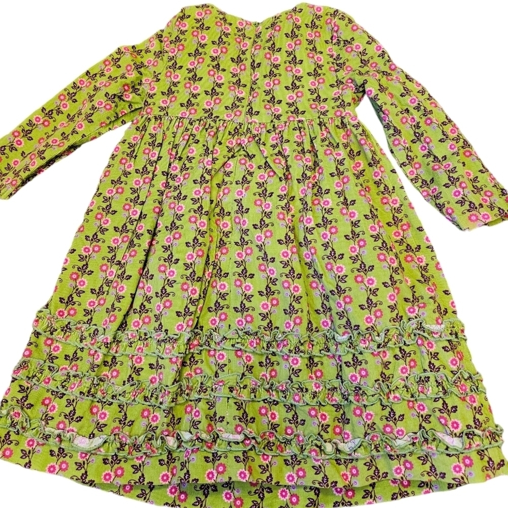 Hartstrings Girls Floral Lined Ruffle Dress - Picture 4 of 5